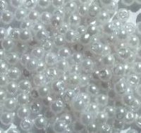 200 4mm Pearl White Acrylic Beads